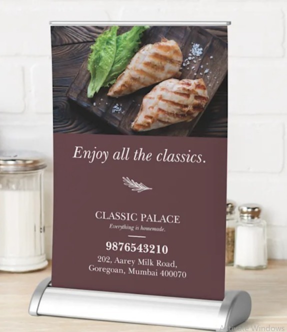 MP Sign Table Top Standee